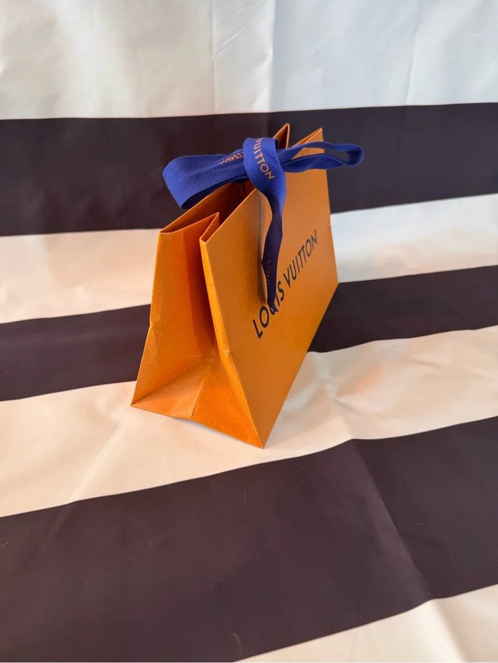 Louis Vuitton Orange Box with Blue Ribbon
